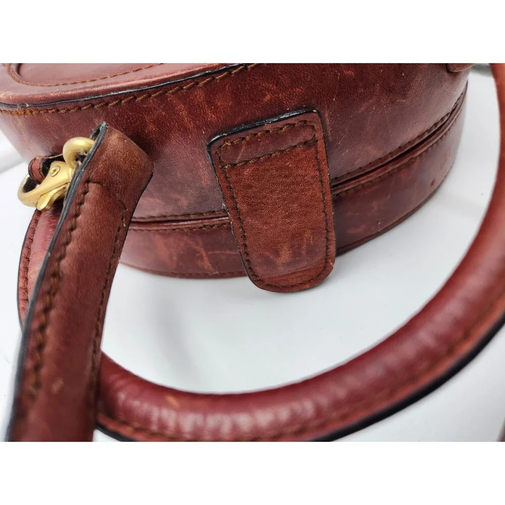 80s 90s ETIENNE AIGNER Leather Handbag Top Handle Satchel Crossbody Canteen Bag